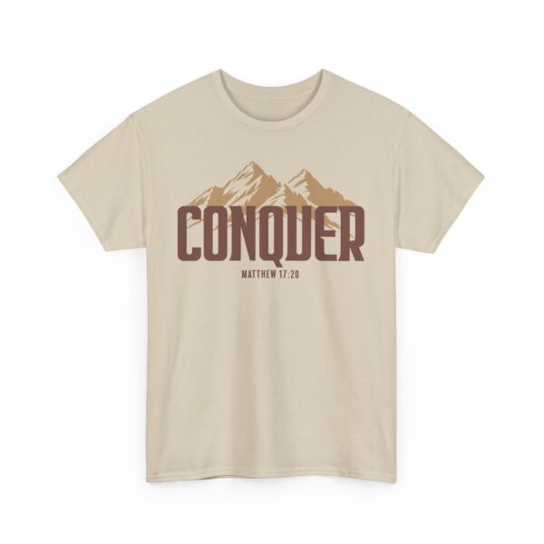 Conquer Unisex Tee - Inspirational Christian Music Merchandise - Image 3
