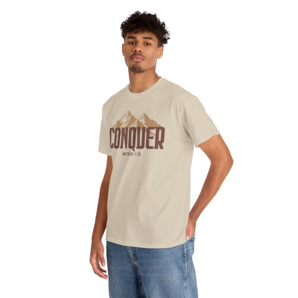 Conquer Unisex Tee - Inspirational Christian Music Merchandise - Image 4