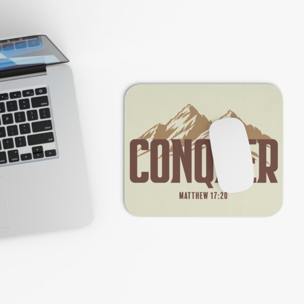 Mouse Pad (Rectangle) - Start the Day with God and Conquer All - Image 4