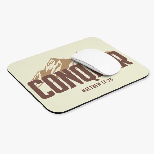 Mouse Pad (Rectangle) - Start the Day with God and Conquer All - Image 3
